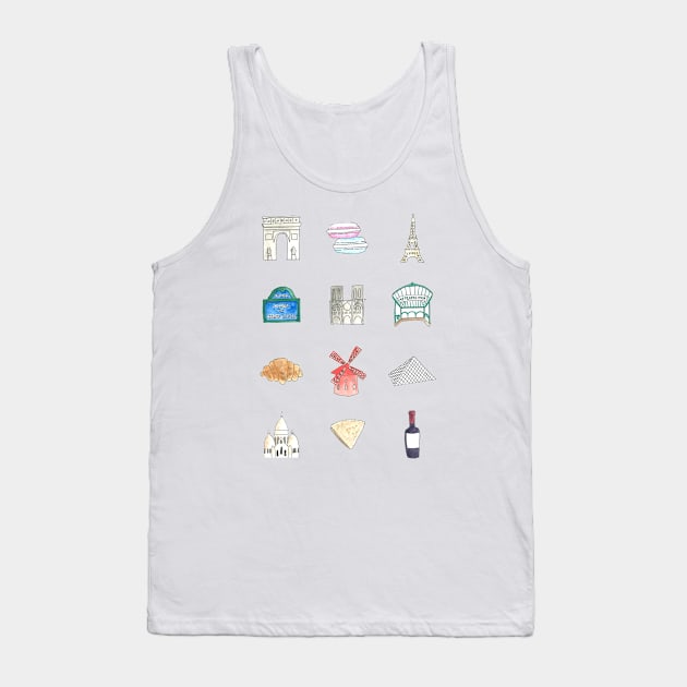 Paris Icons Tank Top by buhloop.icons